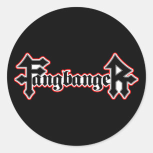 Fangbanger Vampire Halloween Runt Klistermärke