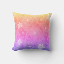 Fängda färgade blommor kudde