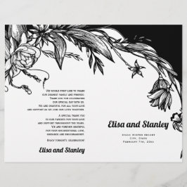 Fängda program för svart- och vitblommor