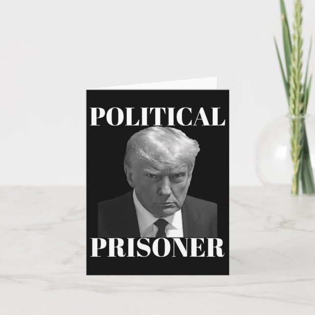 Fånge Donald J. Trump svart-vit mugshot Kort (Framsida)