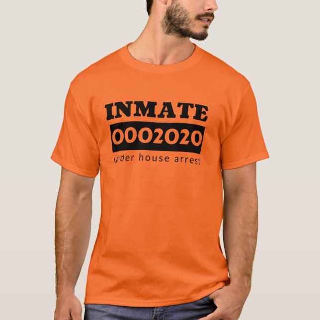 fånge Halloween 2020-fängelset kostar roligt T Shirt (Framsida)