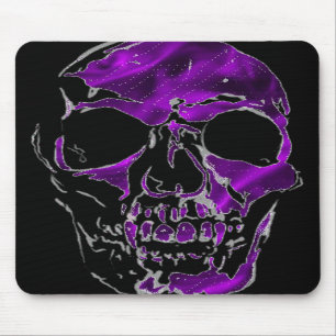 Fanged skalle i purpurfärgat silke Mousepad Musmatta