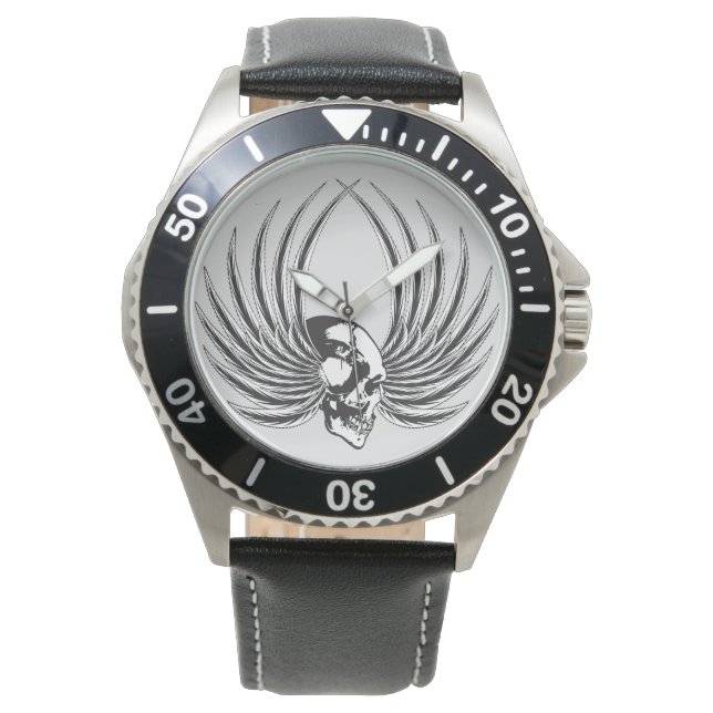 Fanged Skull med Vingar Armbandsur (Framsida)
