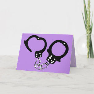 FÄNGELSE AV KÄRLEK HANDCUFFS GREETING CARDS KORT