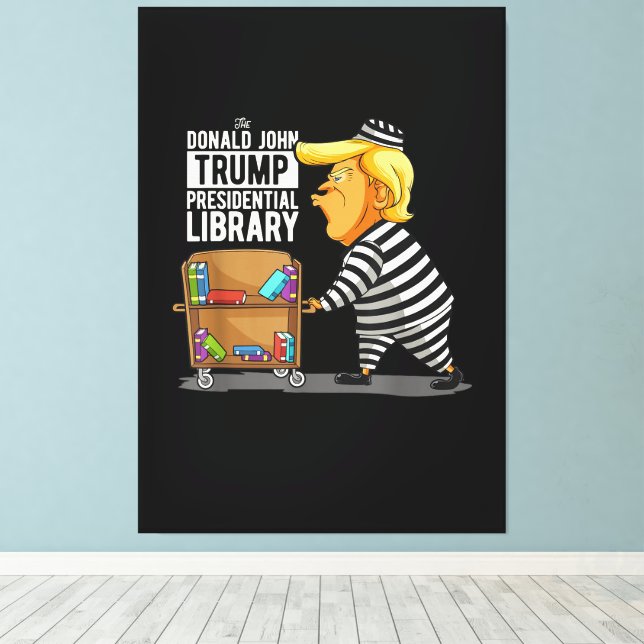 Fängelse Trump Presidentbibliotek Canvastryck (Insitu (trägolv))