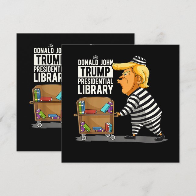 Fängelse Trump Presidentbibliotek Inbjudningar (Fram/baksida)
