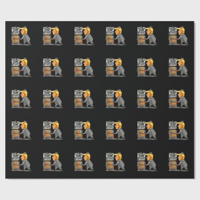 Fängelse Trump Presidential Library Presentpapper (Platt)