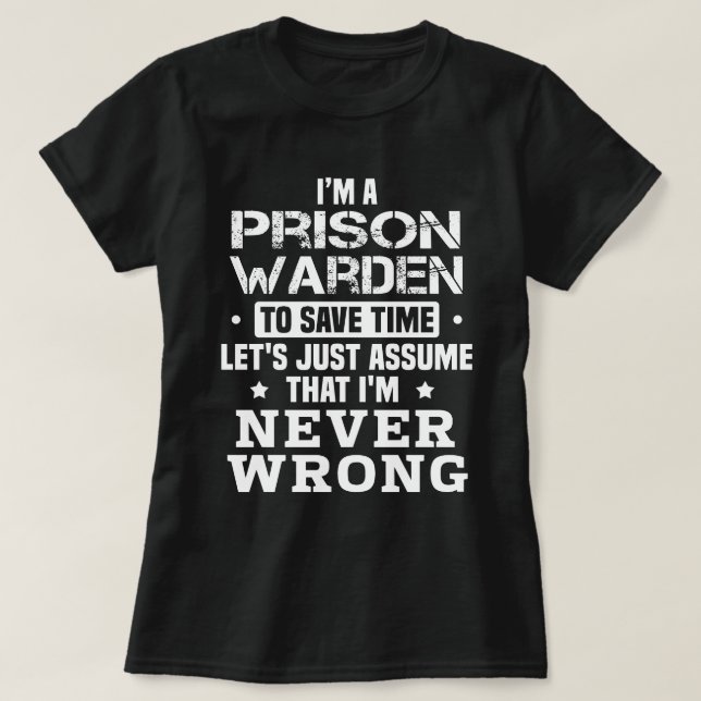Fängelsedirektör T Shirt (Design framsida)