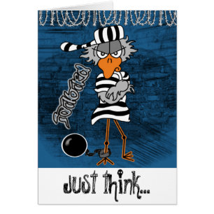 FängelseJailbird Hälsningskort