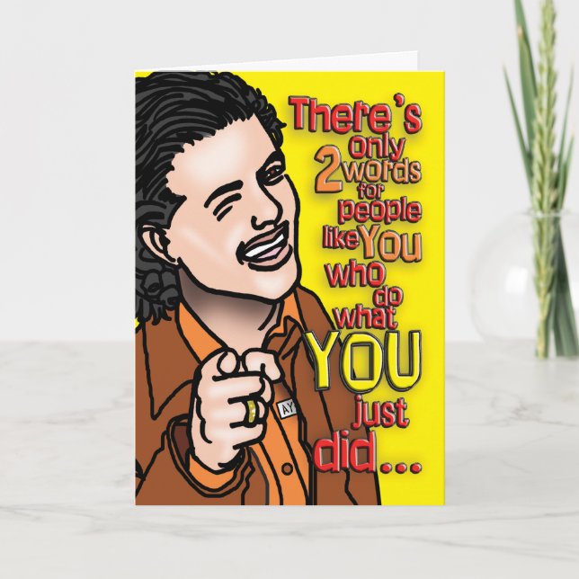 Fängelsekort - absolut avskyvärda tack kort (Framsida)