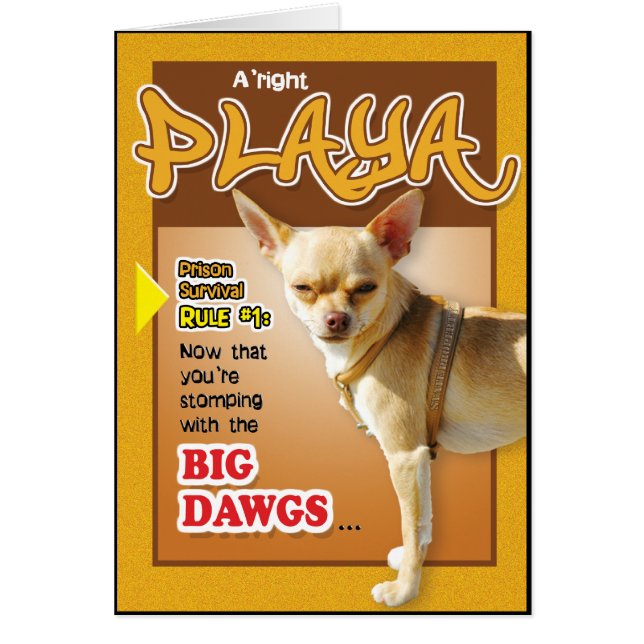 Fängelsekort - bästa Dawg Hälsningskort (Framsidan)