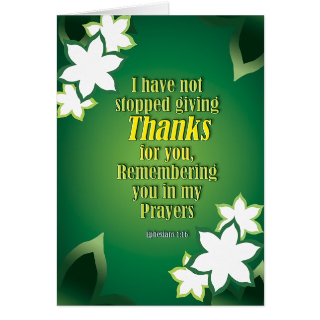 Fängelsekort - Ephesians 1:16 Hälsningskort (Framsidan)