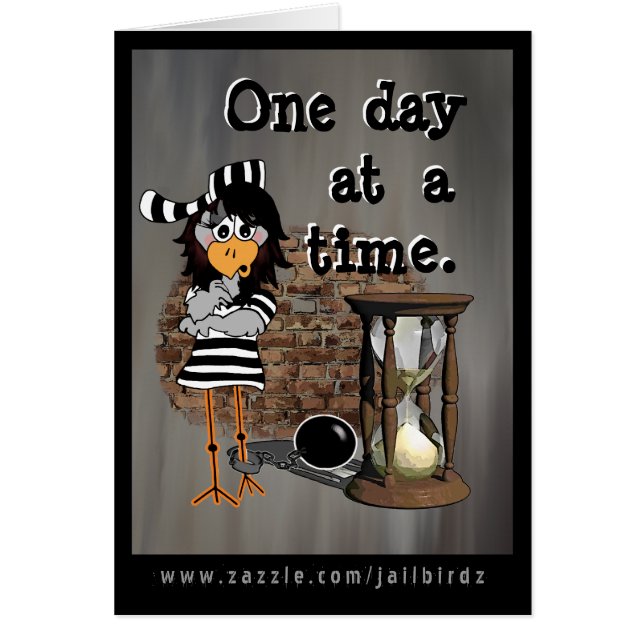 Fängelsekort: Kvinna-vaktel Hälsningskort (Framsidan)