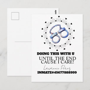 Fängelsekort Lång Distans Avtjänar Straff Handbojo Vykort