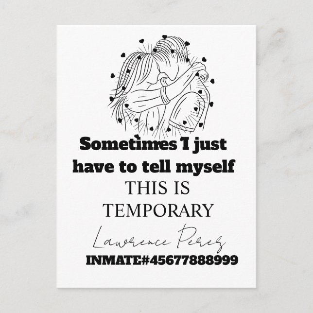 Fängelsekort Långdistans Söta Vykort (Framsida)