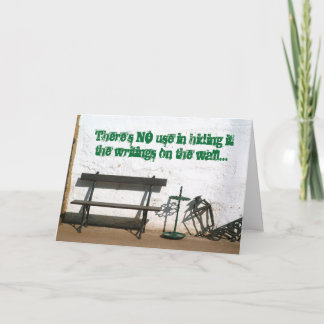 Fängelsekort - skrivning på vägg kort