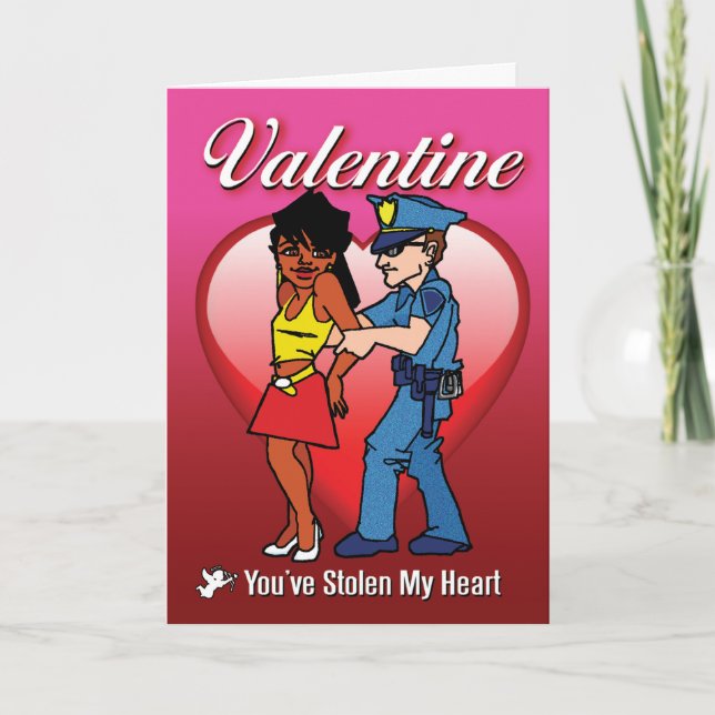 Fängelsekort - stulen hjärta helgkort (Framsida)