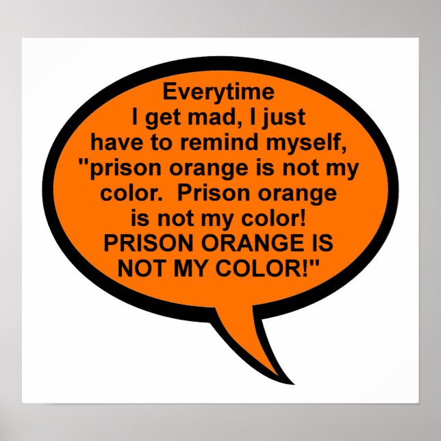 Fängelsens Orange är inte min Färg-Poster. Poster (Framsidan)