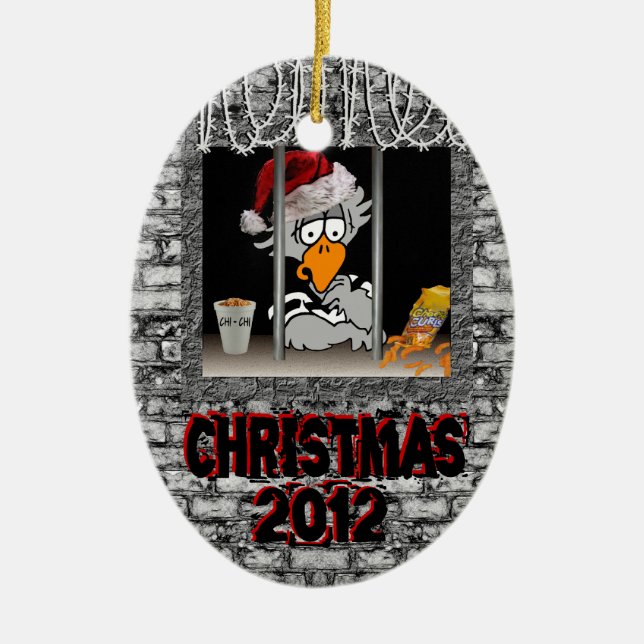 Fängelseprydnad Julgransprydnad Keramik (Framsidan)