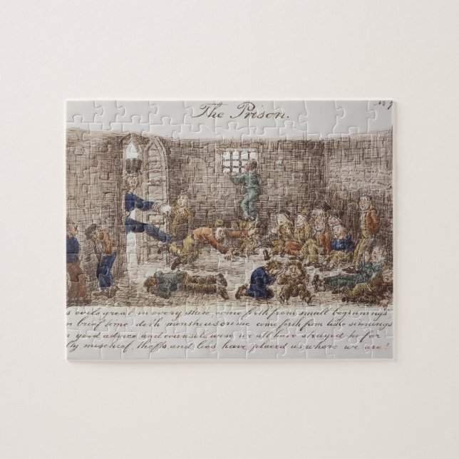 Fängelset, 1858 (färgad gravyr) pussel (Horisontell)