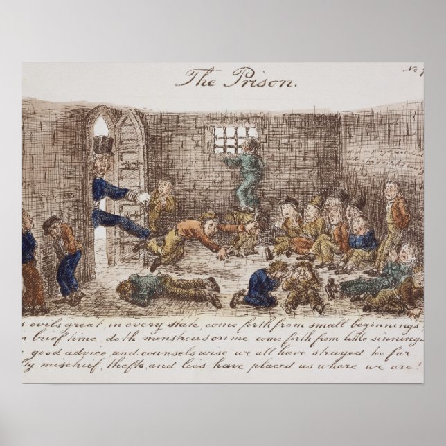 Fängelset, 1858 (färgadens gravläggning) poster (Framsidan)