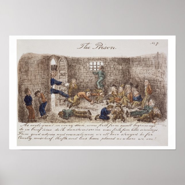 Fängelset, 1858 (färgadens gravläggning) poster (Framsidan)