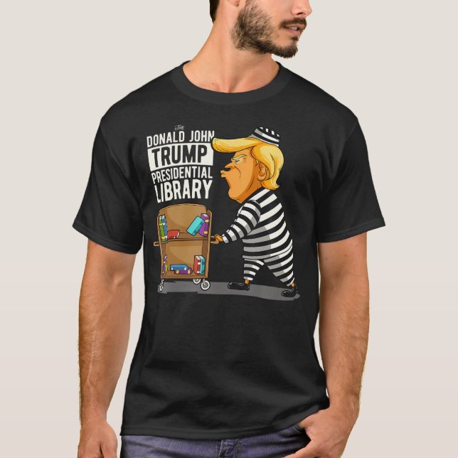 Fängelström Presidenten Bibliotek T Shirt (Framsida)