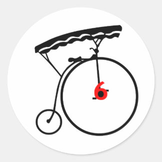 Fången 1960-talet - nummer sex runt klistermärke