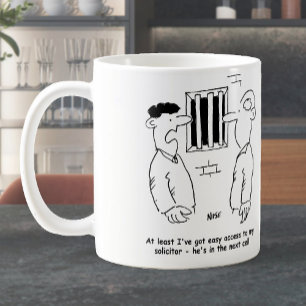 Fången i Jail säger att Solicitor är i nästa cell Kaffemugg