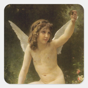 Fången (Le Captif) av Bouguereau Fyrkantigt Klistermärke