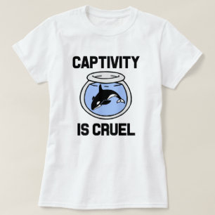 Fångenskap är grymma kvinna skjorta tee shirt