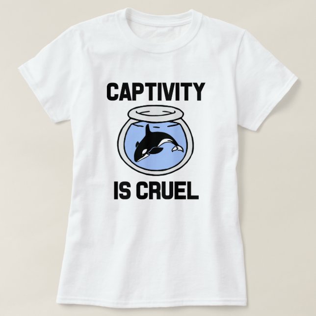 Fångenskap är grymma kvinna skjorta tee shirt (Design framsida)