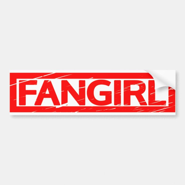 Fangirl Frimärke Bildekal (Framsidan)