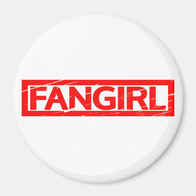 Fangirl Frimärke Magnet (Framsidan)