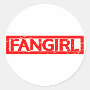Fangirl Frimärke Runt Klistermärke