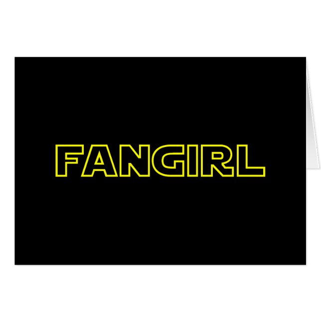 FANGIRL-kort Hälsningskort (Framsidan Horizontal)