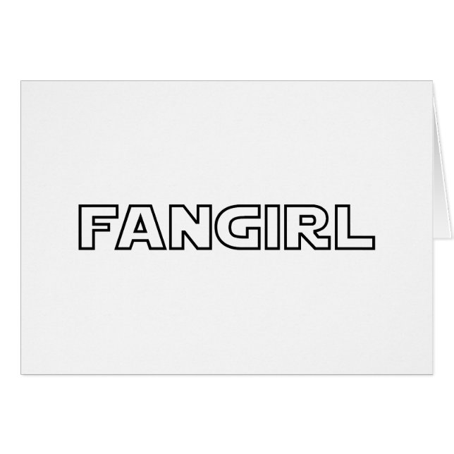 FANGIRL-kort Hälsningskort (Framsidan Horizontal)