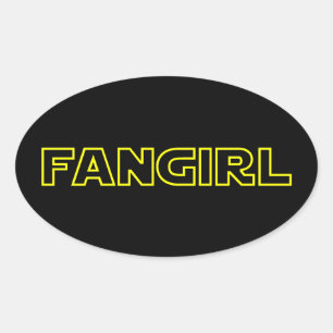 FANGIRL OVALT KLISTERMÄRKE