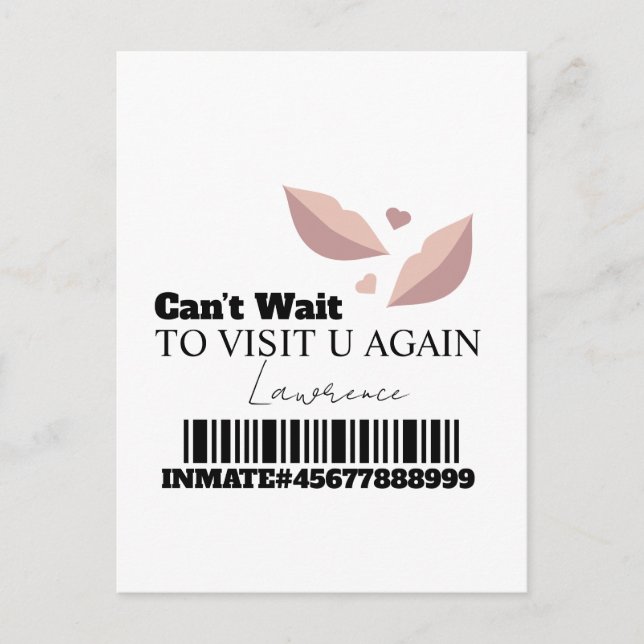 Fångkort för besök på distans vykort (Framsida)