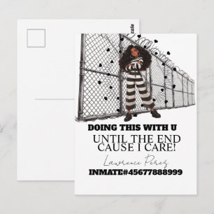 Fångkort Lång Distans Avtjänar Straff Vykort