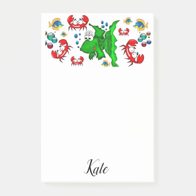 Fångkrabba efter anteckningar post-it block (Framsida)