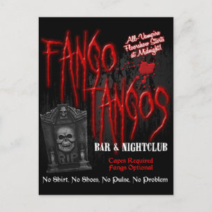 Fango Tangos Vampire Nightklubb Vykort