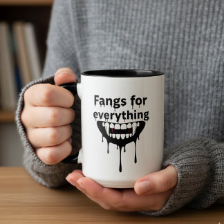 Fangs för Allt Mugg | Vampire Teeth Halloween