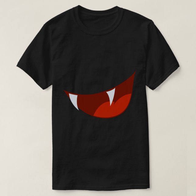 Fangs Halloween Tshirt Tee Shirt (Design framsida)