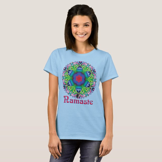 Fängsla Namaste Kalejdoskop T-shirt (Hel framsida)
