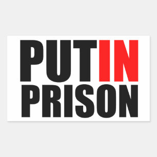 Fängslade Putin Rektangulärt Klistermärke