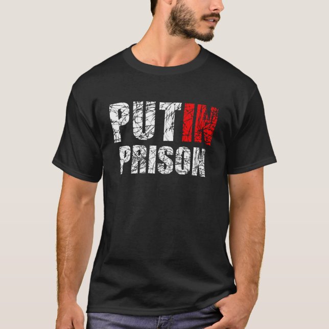 Fängslade Putin T Shirt (Framsida)
