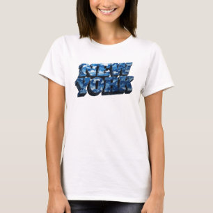 Fängslande Blå NY YORK Bärbar Konst T Shirt