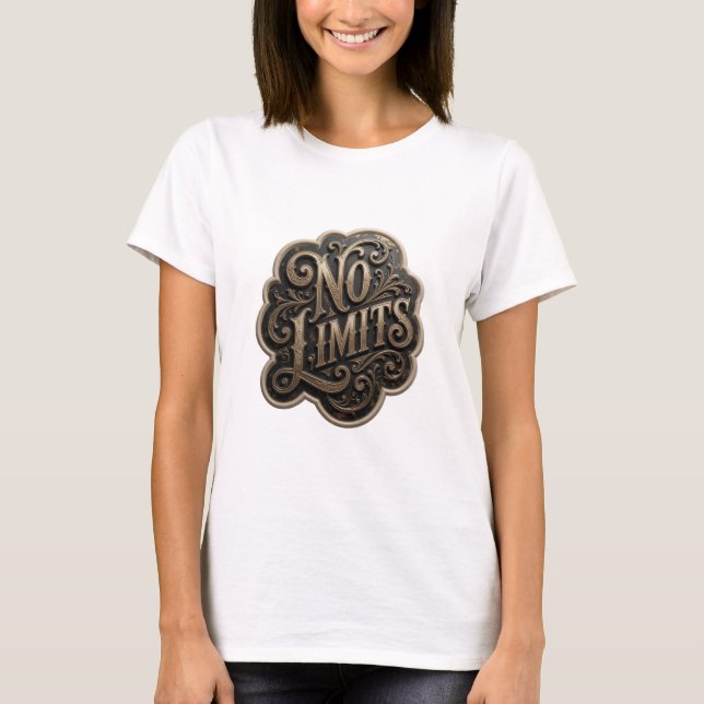 Fängslande Gold NO LIMITS Statement T-shirt (Framsida)