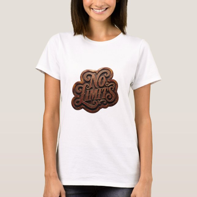 Fängslande guld NO LIMITS specialdesignad t-shirt (Framsida)